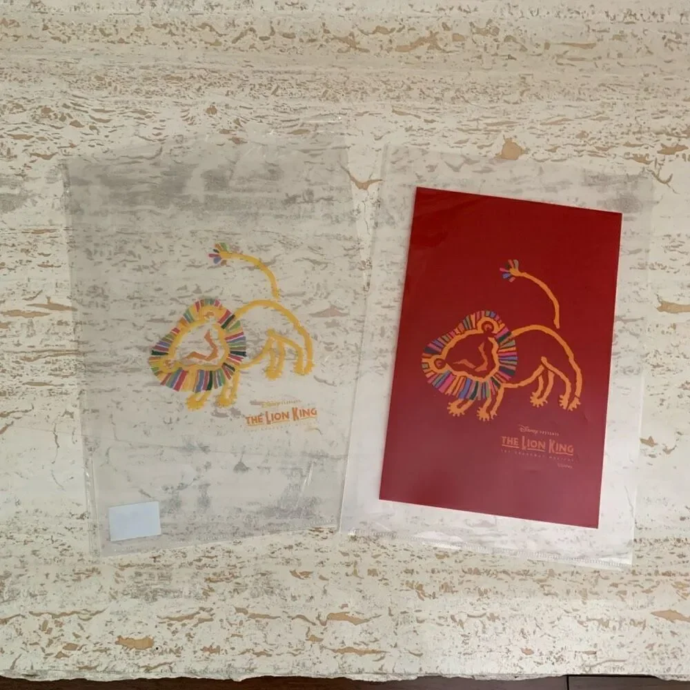 Vintage Disney’s the Lion King on broadway souvenir folders  set of 2